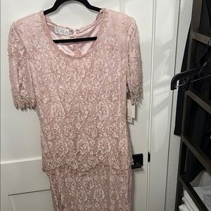 Scala Pink Beaded Lace Dress Mother of the bride/groom, formal